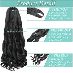HVVZOY French curl crochet braids 12-inch ready for quick updos and selfies.