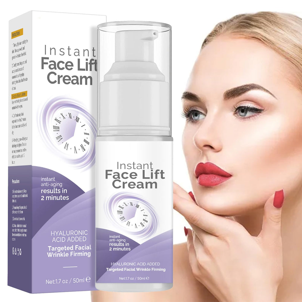 HWGIZP Instant Face Lift Cream pump close-up for hygienic application.