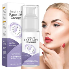 HWGIZP Instant Face Lift Cream pump close-up for hygienic application.