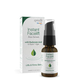 Hyalogic Instant Facelift Serum bottle demonstrates compact packaging and hydration-focused formula.