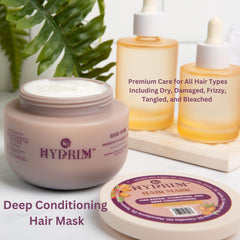 Hydrim Botanical Hydrating Hair Mask application mid-lengths image demonstrates even distribution