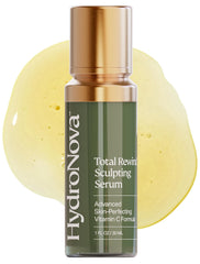 HYDRONOVA Total Rewind serum bottle for a bright, even complexion.