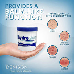 Hydrolatum fragrance-free formula close-up emphasizing gentle skin hydration