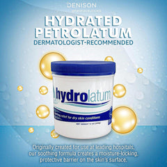 Hydrolatum Moisturizing Cream tub back label highlighting fragrance-free formula