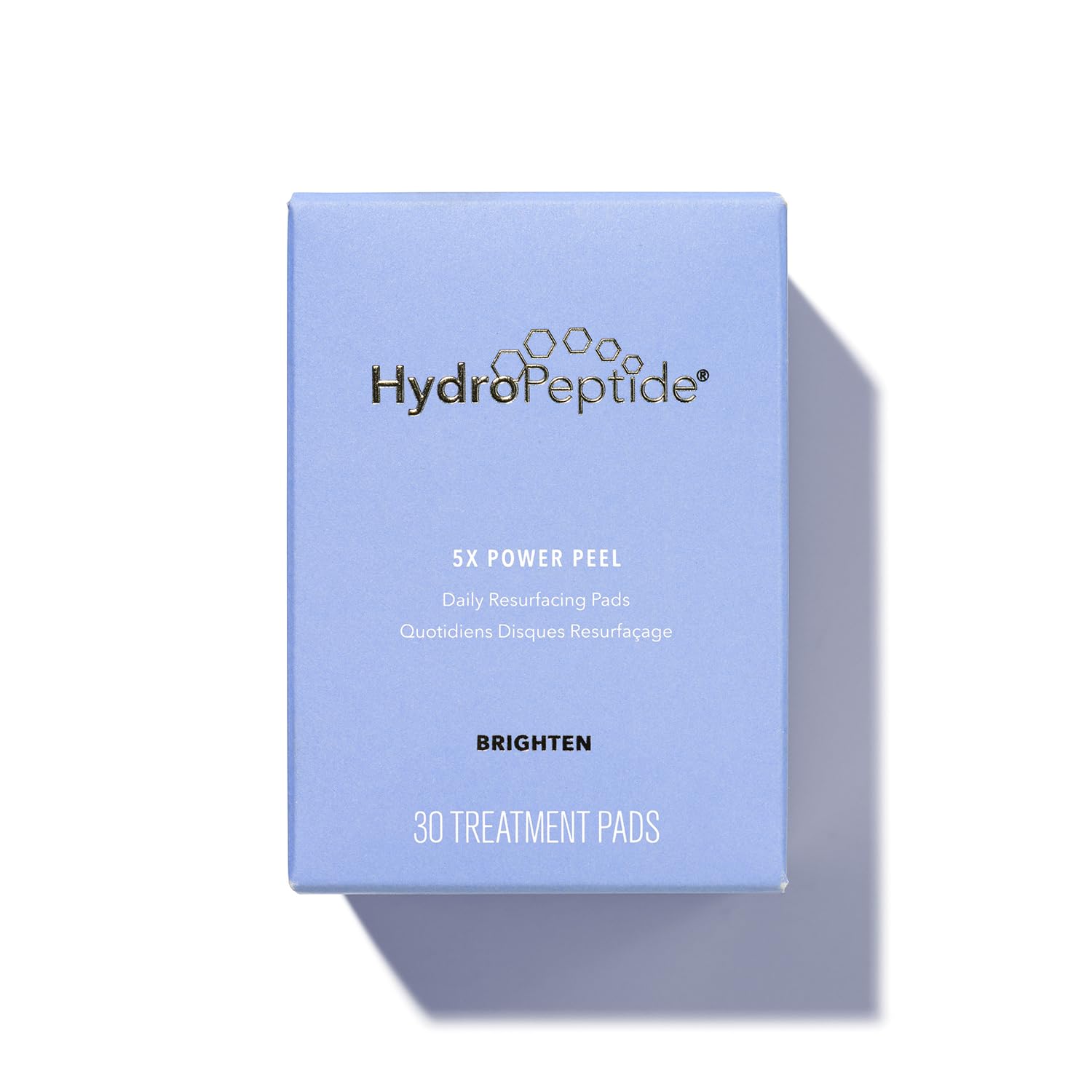 HydroPeptide 5X Power Peel towelette close-up for daily exfoliation and smoother skin