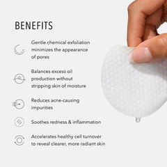 HydroPeptide Clarifying Toner Pads applied to clean skin for refreshed tone.