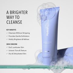 HydroPeptide Foaming Cream Cleanser foam showing airy lather for balanced skin.