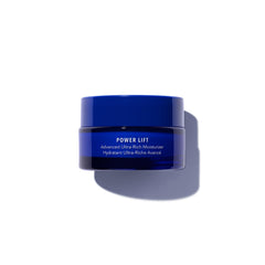 HydroPeptide Power Lift jar closeup shows rich, hydrating cream for dry skin.