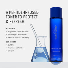 HydroPeptide Pre-Treatment Toner ingredients closeup highlighting peptides and marine extracts