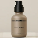 HygieneLab After Shave bottle pour shows quick post-shave soothing action