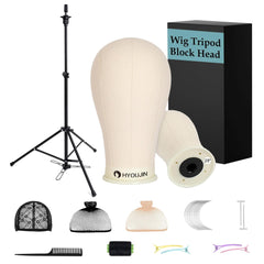 HYOUJIN wig head stand with non-slip foot panel for stable wig creation