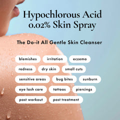 HypoClear mist on the face provides a refreshing daily refresh.