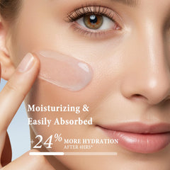 Hyuxeo Retinol Serum texture on hand reveals smooth, fast-absorbing hydration