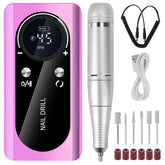 HZXINWANG professional nail drill front angle showing purple chassis for powerful performance.