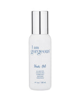 I am gorgeous bottle pour demonstrates lightweight hydration for frizz control.
