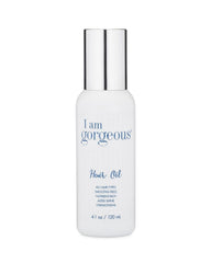 I am gorgeous bottle pour demonstrates lightweight hydration for frizz control.