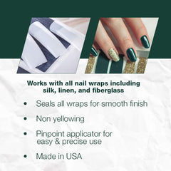 IBD 5 Second Nail Wrap Glue provides smooth, airtight application with no leaks