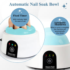 IBN G ISGR-01 blue electric nail soaking bowl with hand inside for easy soaking