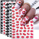 IDDFEVE kiss stickers on nails create quick salon-style Valentine nails.
