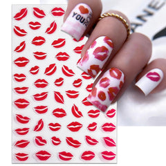 IDDFEVE kiss stickers on nails easy-to-apply for date-night looks.