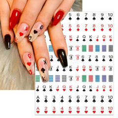 IDDFEVE poker nail stickers chips design for festive finger art