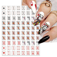 IDDFEVE poker nail stickers slot machine motif for Vegas vibes