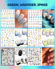 IDDFEVE self-adhesive nail stickers offer mess-free application on natural or artificial nails.