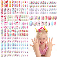 Ideal Swan 240-pcs kids nails with gradient design for playful party looks