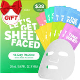 I DEW CARE collagen sheet mask variety pack with 14 sheets for daily hydration and glow