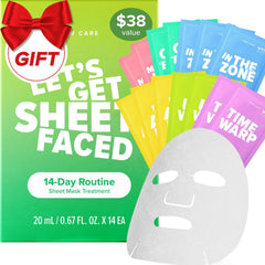 I DEW CARE collagen sheet mask variety pack with 14 sheets for daily hydration and glow