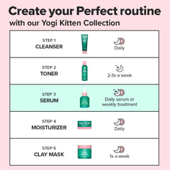 A drop of Juicy Kitten serum on skin for fast absorption and a refreshing feel.