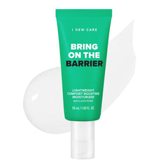 I DEW CARE Lightweight Boosting Moisturizer bottle close-up for fast hydration on oily skin.