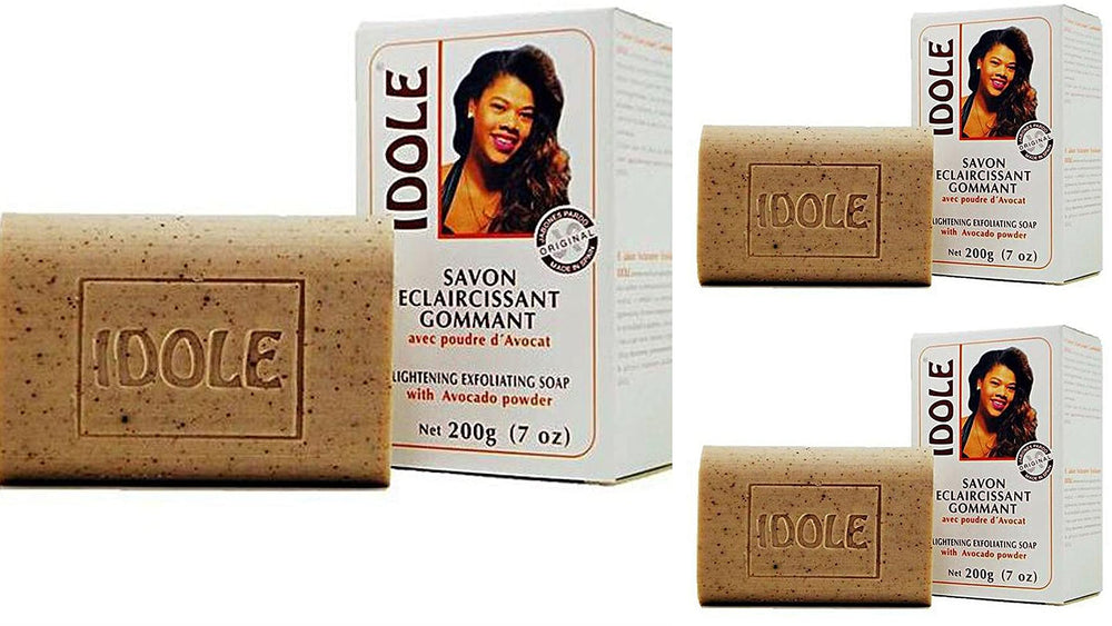Idole Brightening Exfoliating Soap bar with avocado seed powder for smoother skin