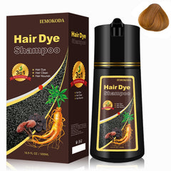 iemokoda Blonde Brown Shampoo bottle pour showing easy color application and control