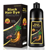 iemokoda Instant Black Hair Dye Shampoo bottle pour for quick, even gray coverage