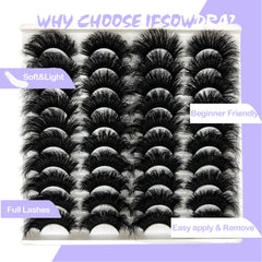 IFSOWDRA 20-pair cat-eye lashes pack for versatile glam