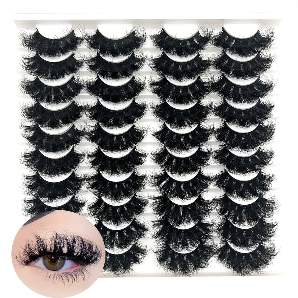 IFSOWDRA dramatic fluffy lashes with 8D volume for a bold eye look.
