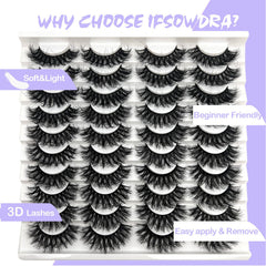 IFSOWDRA mink lashes cat-eye strip for lifted gaze.