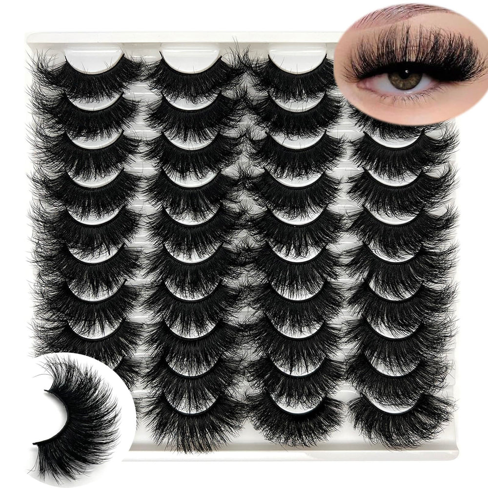 IFSOWDRA Mink Lashes Fluffy Wispy 20mm for a dramatic cat-eye look