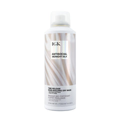 IGK Antisocial Midnight Silk bond-building dry hair mask in spray form for instant repair.