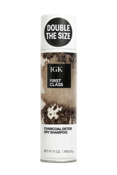 IGK First Class Detox Charcoal Shampoo 11oz packaging on display for deep cleansing
