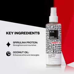 IGK Good Behavior heat protection mist shields strands from high-heat styling