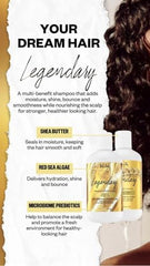 IGK Legendary Dream Conditioner tube illustrating smooth, frizz-free strands