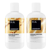 IGK Legendary Dream Shampoo bottle showing hydrating, shiny hair effect
