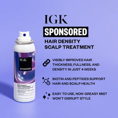 IGK serum dispense shot shows easy, targeted application for potential growth support.