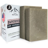 iHeart Nature Patchouli Soap Bar packaging showcases earthy grooming routine
