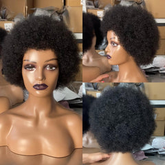 Iianaebeh Afro Wig highlighting 100% human hair texture and shine