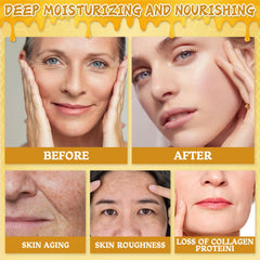 IIIMEIDU Bee Venom Skin Cream close-up texture showing silky feel for smooth skin.