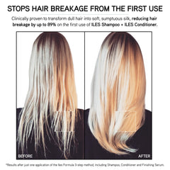 ILES FORMULA conditioner color-treated-shine enhances vibrancy and manageability of color-treated hair.
