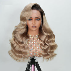 ILHILH ash blonde wig with 26-inch body wave for natural everyday styling